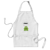 funny frog saying ribbit apron
