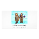 Funny Frzen Wine Cartoon Gift! photo cards