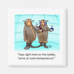 Funny Frzen Wine Cartoon Gift! Refrigerator Magnet