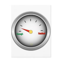 funny fuel gauge smiler post card