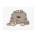 funny furry bigfoot monster postcards