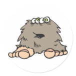 funny furry bigfoot monster stickers