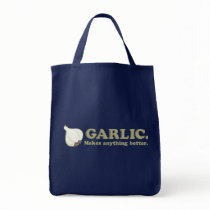 Funny Garlic Tote Bags