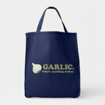 Funny Garlic Tote Bags