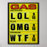 Funny Gas Price sign posters