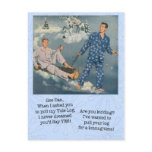 Funny Gay Yule Log Postcard