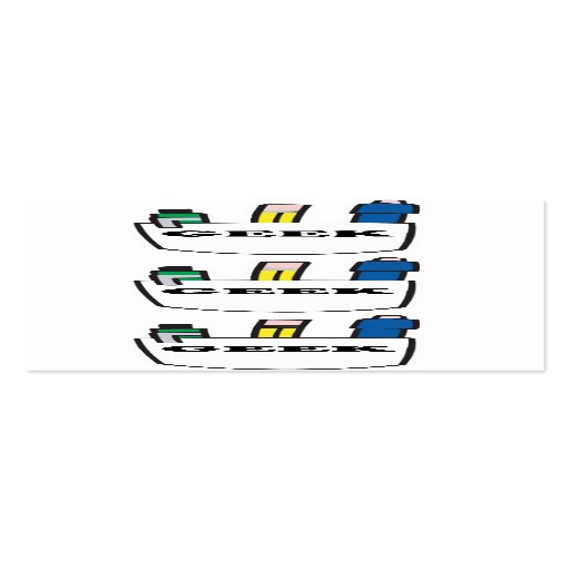 Funny GEEK Pocket Protector Bookmark Business Card Template