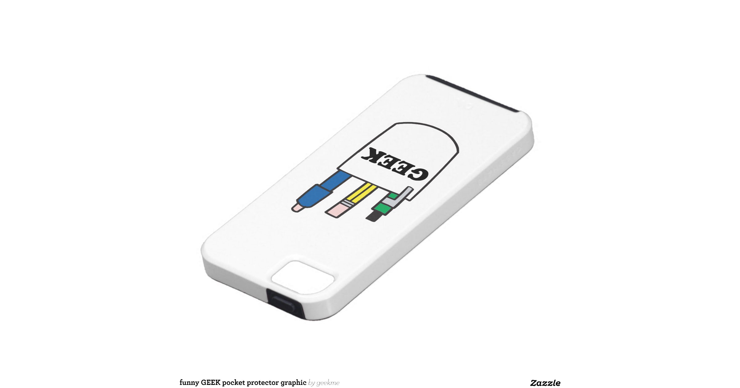 funny GEEK pocket protector graphic iPhone 5 Covers Zazzle