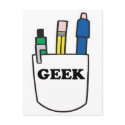 Funny GEEK Pocket Protector postcards