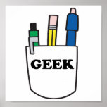 Funny GEEK Pocket Protector posters