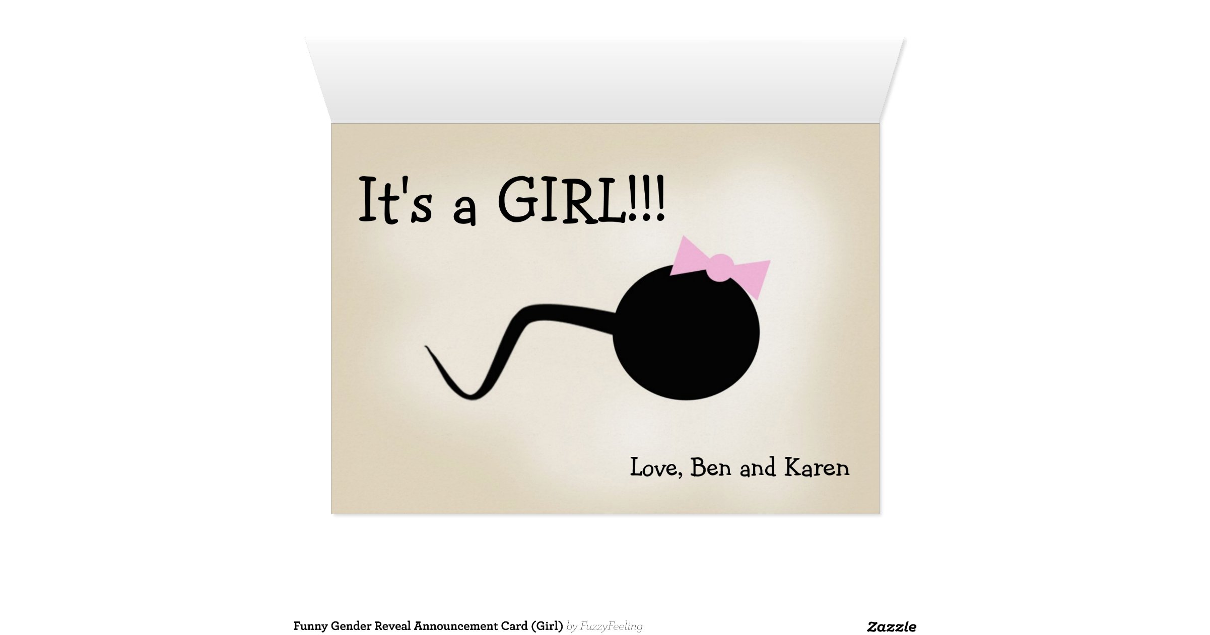 funny-gender-reveal-announcement-card-girl-zazzle