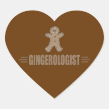 Funny Gingerbread Heart Stickers