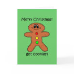 Funny gingerbread man Christmas cards