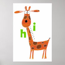 Funny Giraffe Canvas Print