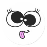 Funny Girl Face stickers
