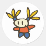 Funny Girl Round Stickers