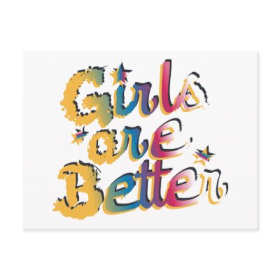 Funny Girls Are Better Kids T-Shirt Postcard