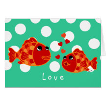 Funny Goldfish Love Cartoon Card