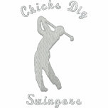 Funny Golf Chicks Dig Swingers Embroidered embroidered shirts
