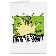 Funny Golf King of The Sandpit Greeting Cards