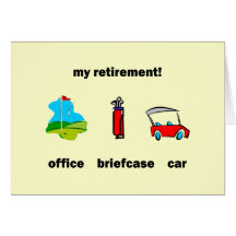 Funny golf retirement cards