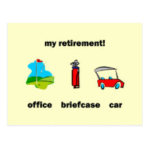 Funny golf retirement postcard