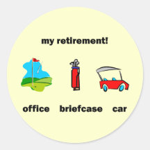 Funny golf retirement sticker