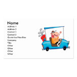 funny golfer in golf cart business card template