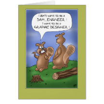 Funny Graduation Cards: Beaver Teen Trouble