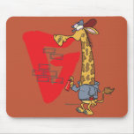 funny graffiti giraffe cartoon mousepads