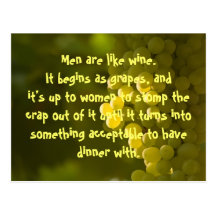 Funny Grape Quotes Post Cards