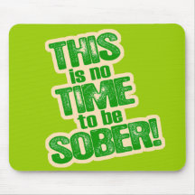Funny Green Beer Humour Mouse Pad