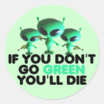 Funny green sticker