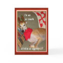 Funny Greyhound Reindeer Christmas Personalized cards
