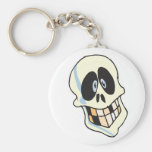 funny grinning skeleton skull keychains