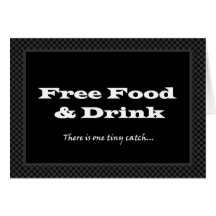 Funny Groomsman Wedding Invitation Free Food Cards