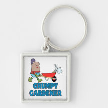 funny grumpy gardener african american lady keychains