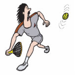 funny guy playing tennis acrylic cut out