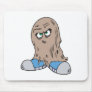 funny hair monster with shoes mouse mat