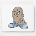 funny hair monster with shoes mousepads