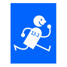 Funny half marathon post cards