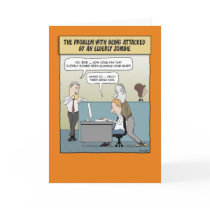 Funny Halloween card: Elderly Zombie