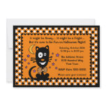 Funny Halloween Kitty Invitation