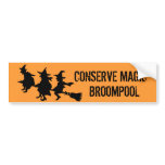 Funny Halloween Witches bumper stickers