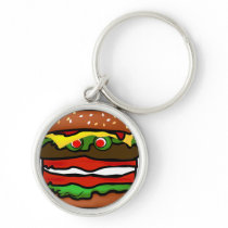 Funny Hamburger Premium Keychain 2