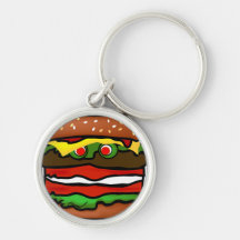 Funny Hamburger Premium Keychain 2