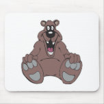 funny happy bear mouse mat