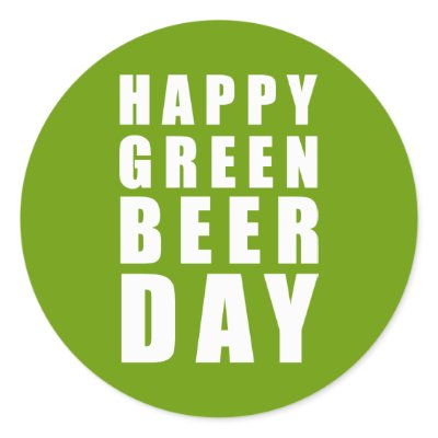 Funny Happy Green Beer Day Round Sticker by greenbeerday