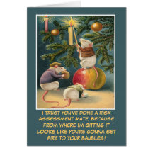 Funny health and safety Christmas Card