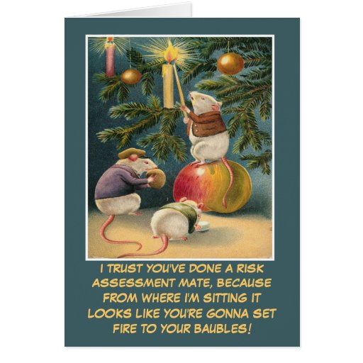 Funny health and safety Christmas Greeting Card Zazzle